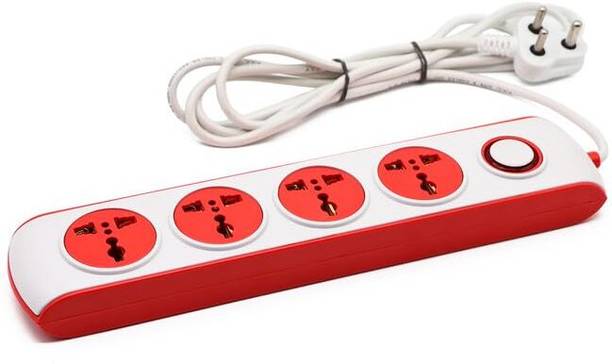 DigiPrints Heavy-Duty 4-Way Extension Board: Surge Protection & Multi-Socket Board 4  Socket Extension Boards