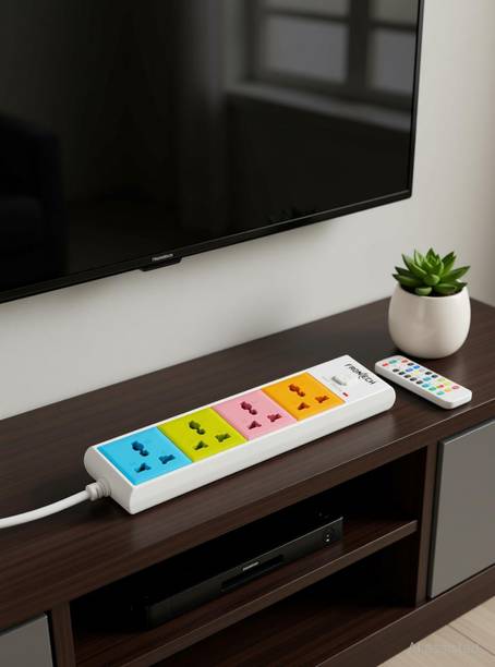 Frontech Universal Sockets | Safety Switch | Fuse Protection | Multi Plug 4  Socket Extension Boards