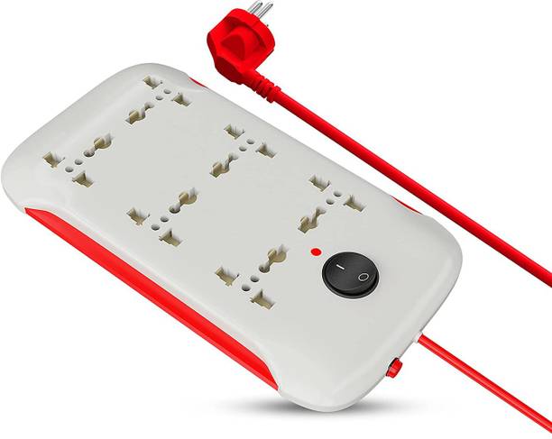 eSYSTEMS Extension Board, 6 Multi Plug Points Universal Sockets Strip, LED Indicator, 2.8 Meters, Extension Cord 6  Socket Extension Boards