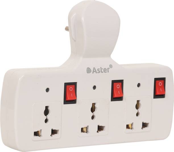 Aster 3 Pin Cordless Multiplug Board with Individual Switches , and Fuse Protection 3  Socket Extension Boards
