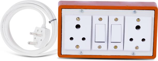 Cordnet Heavy Duty Extension Board With 6A 3 PIN Plug (Style15_8M) 2  Socket Extension Boards