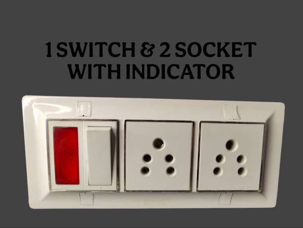 KHOPALA 1 Switch Board with Modular 3 Yard wire 2 Socket Extension Boards (2.7432 m) 2  Socket Extension Boards