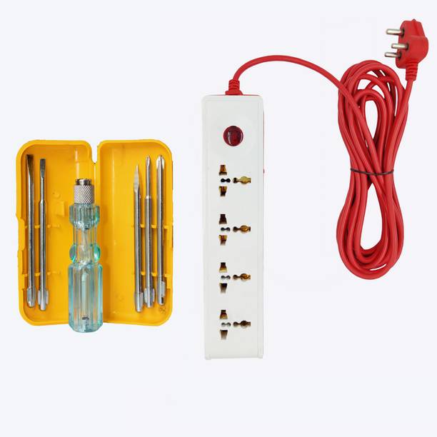 Walkers WKCB193M1 4 Socket and 1 Switch Power Extension Board with 5in1 Screwdriver 4  Socket Extension Boards