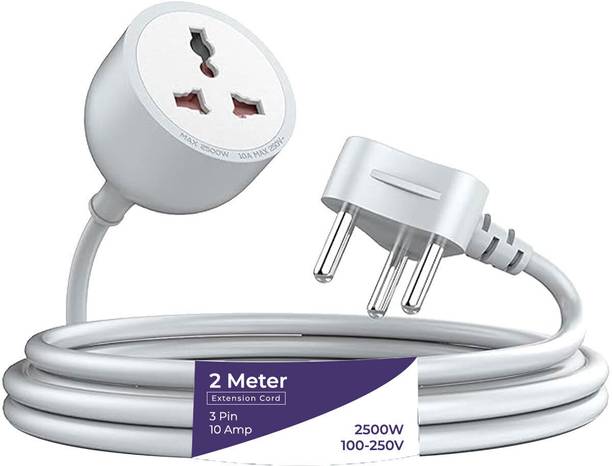 EMBox Single Socket Outlet with Heavy Duty Cord for Indoor & Outdoor Use 6A 2500 W 1  Socket Extension Boards