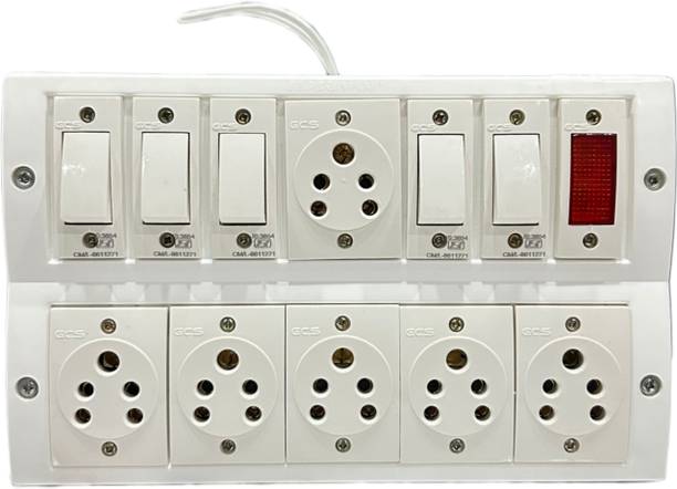 sstraders 12 Way Heavy Combined Board Fully Completely Connection 5 Switch 1 Indicator & 6  Socket Extension Boards