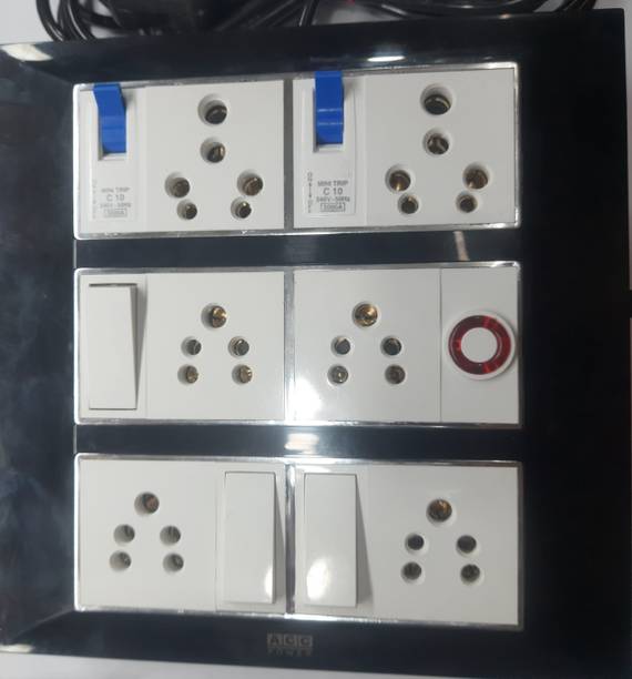 BAHUL Double MCB HEAY DUTY EXTENSION 6  Socket Extension Boards