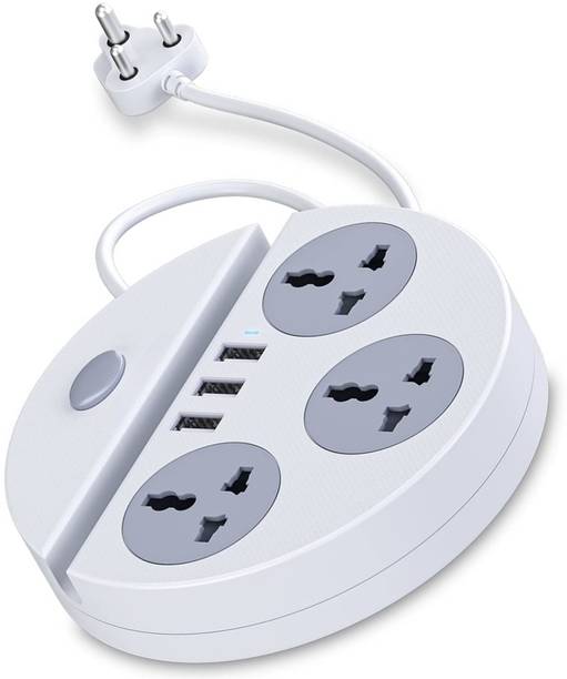 DEGNO Power Plate 1500W with USB Charger & Mobile Holder 3AC Socket + 3USB Port 6  Socket Extension Boards