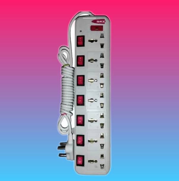 D-DEVOX EXT-107 Switch Universal Surge Protector With 7 Socket 7 switch 7  Socket Extension Boards