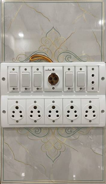 SS TRADER 12 Way Heavy Combined Board Fully Completely Connection 5 Switch 1 Holder & 6  Socket Extension Boards