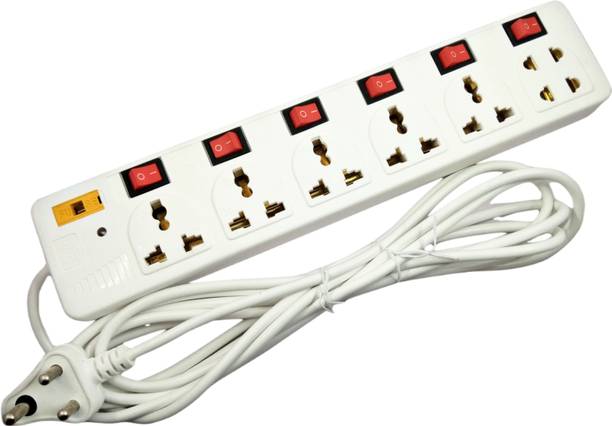 Sanhan ELECTRIC BOARD POWER STRIP MULTI PLUG 7 socket 6 switch best quality 7  Socket Extension Boards