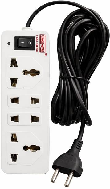 Connectplus 2 Pin Extension Board with Universal Sockets & Master Switch | 6A 250V | 4  Socket Extension Boards
