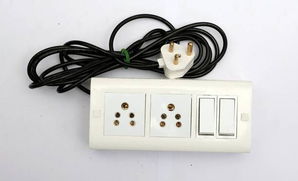 SMARTELECTRICS 6 modular 2 shocket 2 switch 6 mitre wire 2  Socket Extension Boards