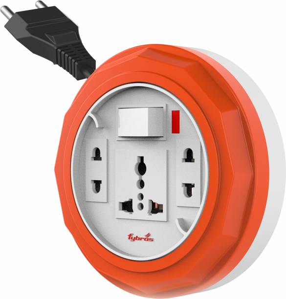 फाइब्रोस Comex 2 Pin Board Flex Box 5 Meter Power Cable 3 सॉकेट सर्ज रक्षक