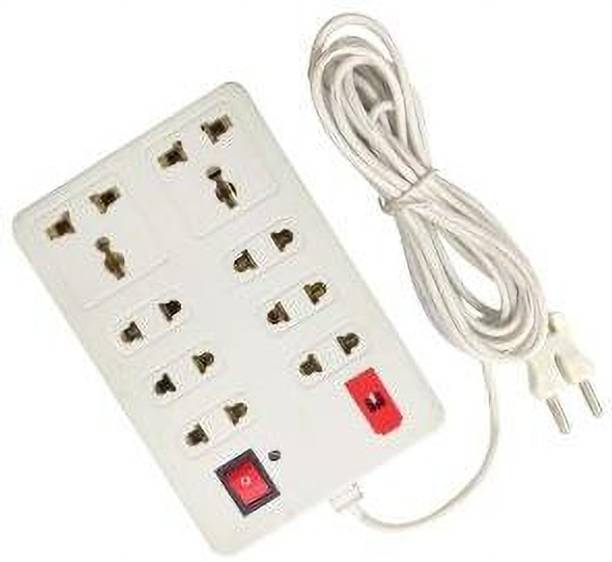 LifoDora aq1_ToolART_8+1 with Fuse Mini Strip, 8 Socket Extension Boards(White,2m) 8  Socket Extension Boards