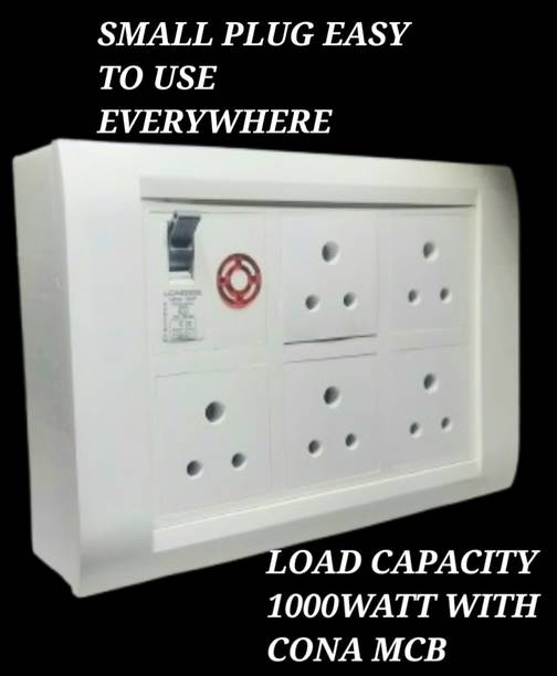 BAHUL SMALL PLUG EXTENSION WITH MCB 1000WATT CAPACITY 5  Socket Extension Boards