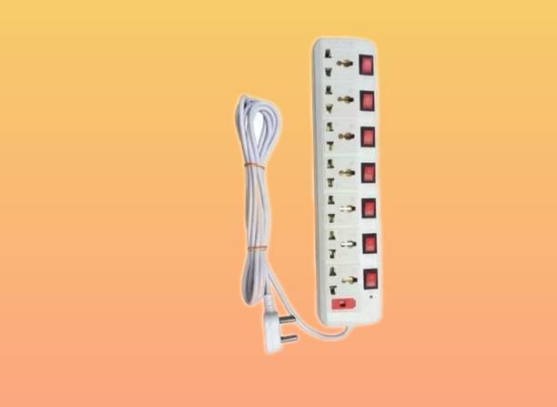D-DEVOX EXT-107 Switch Universal Surge Protector With 7 Socket 7 switch 7  Socket Extension Boards