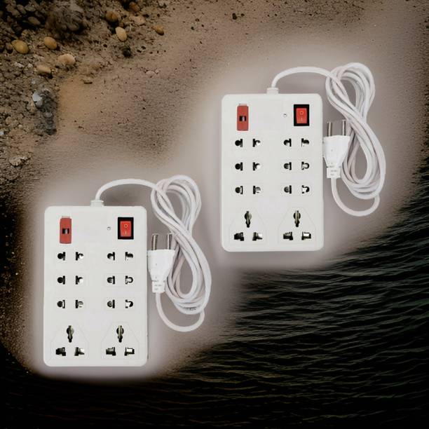 LifoDora 8 Universal Socket and 1 Switch Power Extension Board with 3 Meter Long Cable 8  Socket Extension Boards
