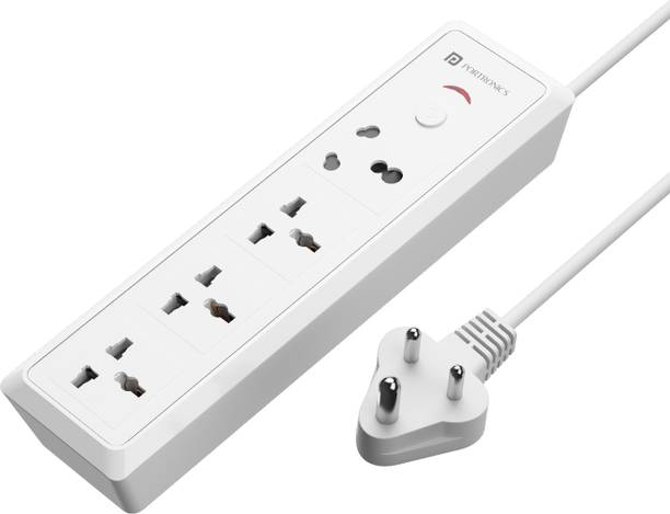Portronics Power Plate 17 with 4 Sockets, 16 Amp, 3840 Watts, 3 Meter Cord, Safety Shutter 4  Socket Extension Boards