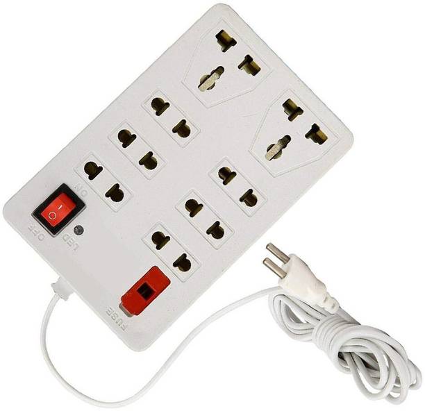 GLUCKLICH CB_4880_C_549 6 Two Pin Socket + 2 Three Pin Socket 8 Socket Extension Board 8  Socket Extension Boards