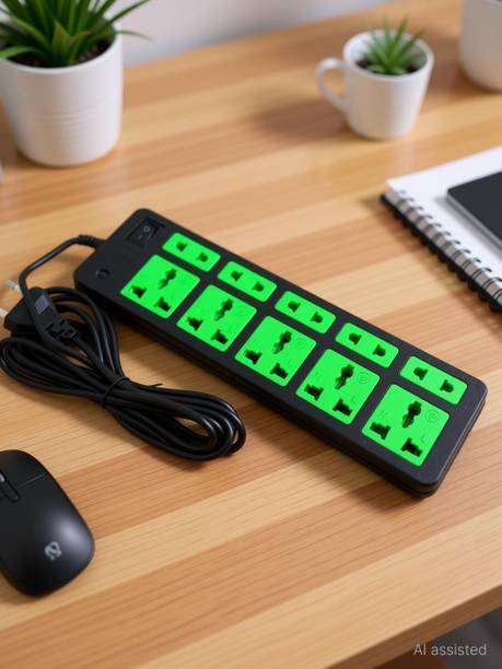 Sanhan ELECTRIC BOARD EXTENSION CORD POWER STRIP MULTI PLUG 10 socket 3m 10  Socket Extension Boards