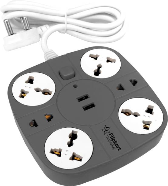 Flipkart SmartBuy Extension Board, Led Indicator, USB Port 2 Meters 6  Socket Extension Boards