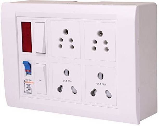 BAHUL Tree power strip extension multi outlet board Contains One Switch 15 A Fitted with 2 Sockets 5 A and 2 Sockets15 A Fitted with One Switch 15 A and One Cona MCB 32 A with 8 m Chord 2  Socket Extension Boards