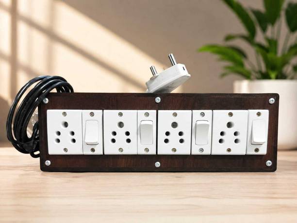 Abhinex Heavy Duty Extension 6A 4 Socket & 4 Switch 4 Socket 4 Socket Extension Boards