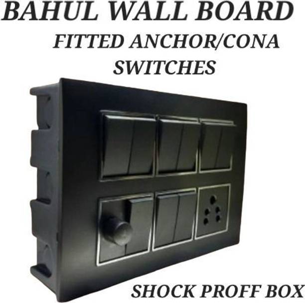 BAHUL WALL MOUNT MODULAR SWITCHES BOARD 2 Socket Extension Boards