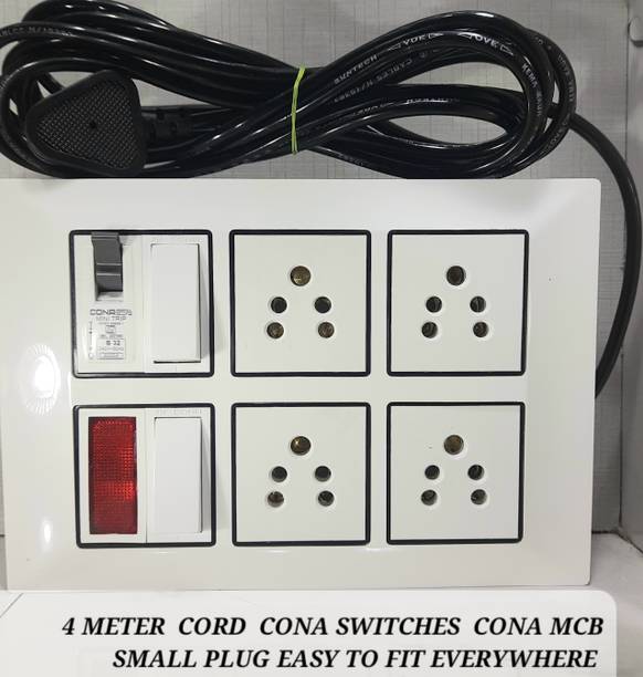 BAHUL Modular extenstion board cona mcb cona switches 4  Socket Extension Boards