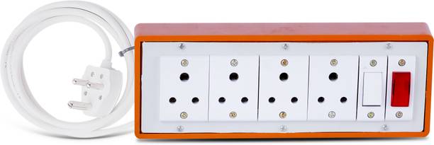 Cordnet Heavy Duty Extension Board With 6A 3 PIN Plug (Style9_5M) 4  Socket Extension Boards
