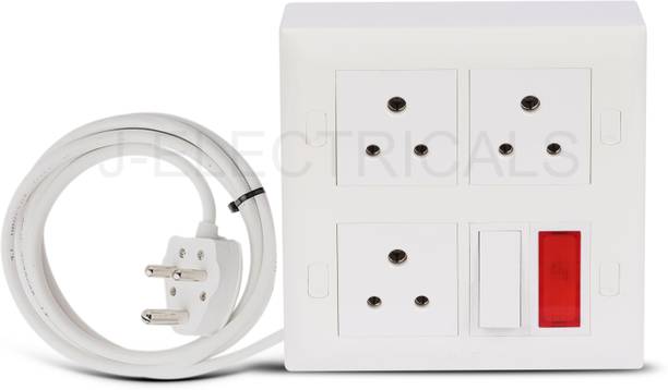 JELECTRICALS Premium Modular Extension Board With 3 Core Wire 3  Socket Extension Boards