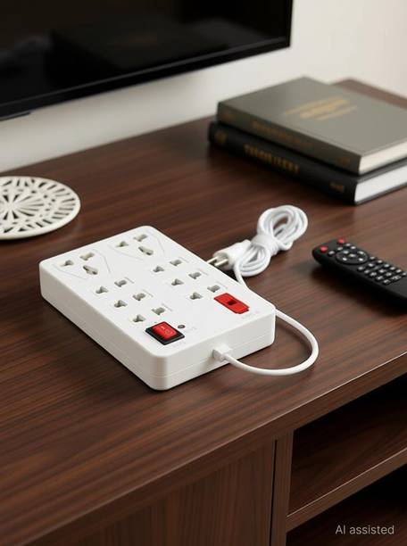 TOOLART 8 SOCKET 2 SWITCHES EXTENSION CORD/ EXTENSION BOARDYI 8  Socket Extension Boards