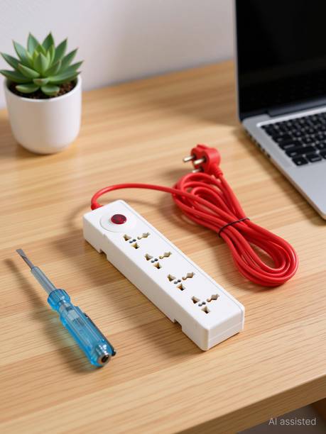 Hillgrove HGCM304M1 Power Extension Board with 4 Socket and 1 Switch with Line Tester 4  Socket Extension Boards