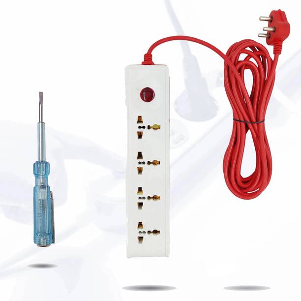 Hillgrove HGCM304M1 Power Extension Board with 4 Socket and 1 Switch with Line Tester 4  Socket Extension Boards