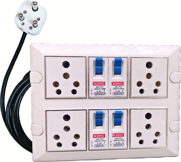 AQUAZED extension board heavy duty long cable switch board with mcb 4 socket 16 m 4  Socket Extension Boards
