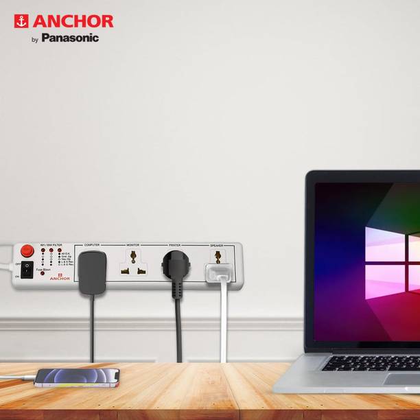 ANCHOR ANCHOR 4 way 6A International Socket with Single Switch 4  Socket Extension Boards