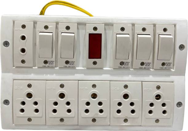 SS TRADER 12 Way Heavy Combined Board Fully Completely Connection 5 Switch 1 Indicator & 6  Socket Extension Boards