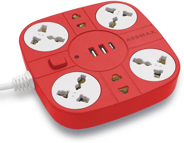 Addmax 6 Socket Multi Plug Extension Board [1.8 Meter Cord] ( With USB Port) 6  Socket Extension Boards