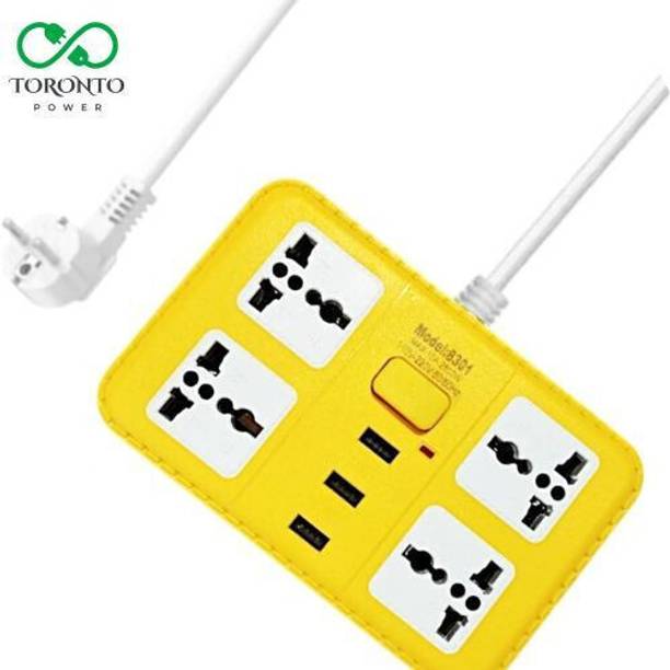 TorontoPower Premium Extendion Board Yellow 4  Socket Extension Boards