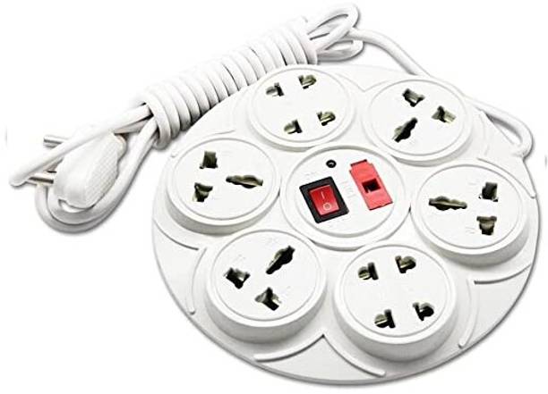 RBB HUB 6 Amp Multi Plug Point Strip, Cord 6  Socket Extension Boards
