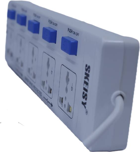 Skeisy NEW EXT-505 WHITE SURGE PROTECTOR POWER UP 10AMP-2.5MTR WIRE, 5  Socket Extension Boards