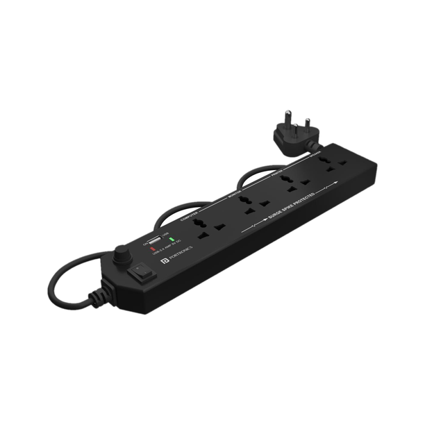 Portronics Power Plate 4 Multiplug Board with Cord, 1500 Watts 4 Socket Extension Boards