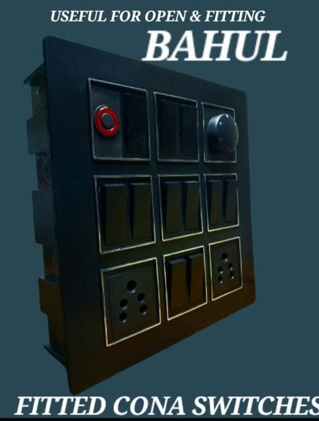 BAHUL Modular switch board FOR OPEN OR UNDERGROUND FITTING 2  Socket Extension Boards