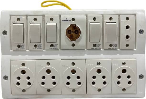 SS TRADER 12 Way Heavy Combined Board Fully Completely Connection 5 Switch 1 Holder & 6  Socket Extension Boards