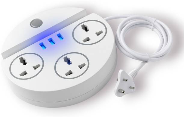 CAREHABITAT Heavy Duty Power 2500W with 3 USB Charging Ports & Mobile 3 Socket Extension Boards