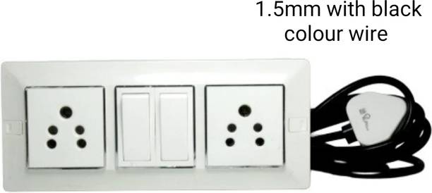 cromium 6 modular 2 shocket 2 switch 7.5 Miter wire 2  Socket Extension Boards