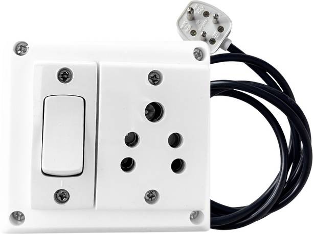 crexan 6A Extension Board Socket & Switch, 600W Power Extension Cord,6A Plug 1  Socket Extension Boards