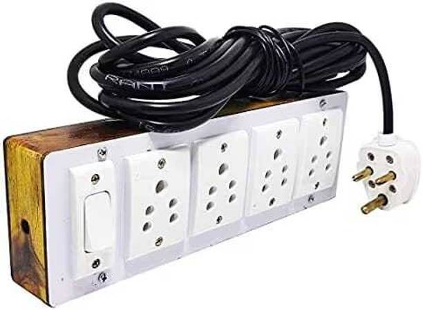 woodenworld Handmade wood extension board 4  Socket Extension Boards