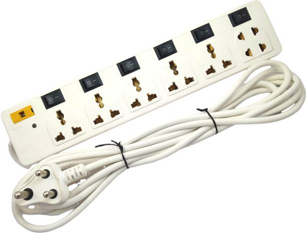 Sanhan ELECTRIC BOARD POWER STRIP MULTI PLUG 7 socket 6 switch best quality 7  Socket Extension Boards