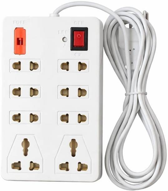 SMTRADERS Multi-Plug Power Strip for Laptop, Monitor & Mobile Charging - 8 Ports 8  Socket Extension Boards
